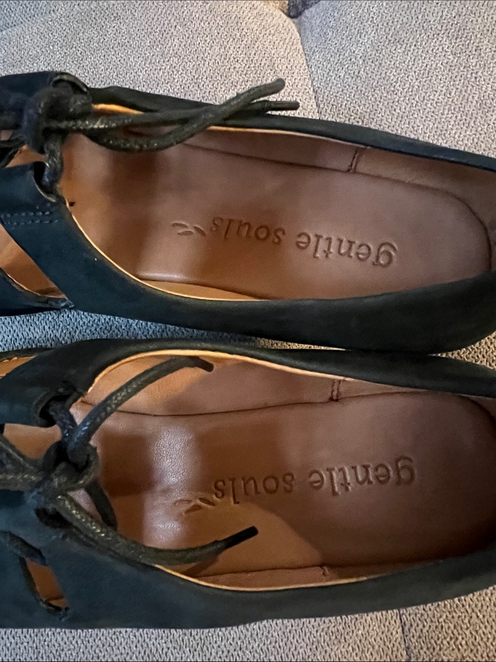Gentle Souls Women's Vally Lily Leather Suede Lace-Up Sandals Size 8M - Picture 4 of 6